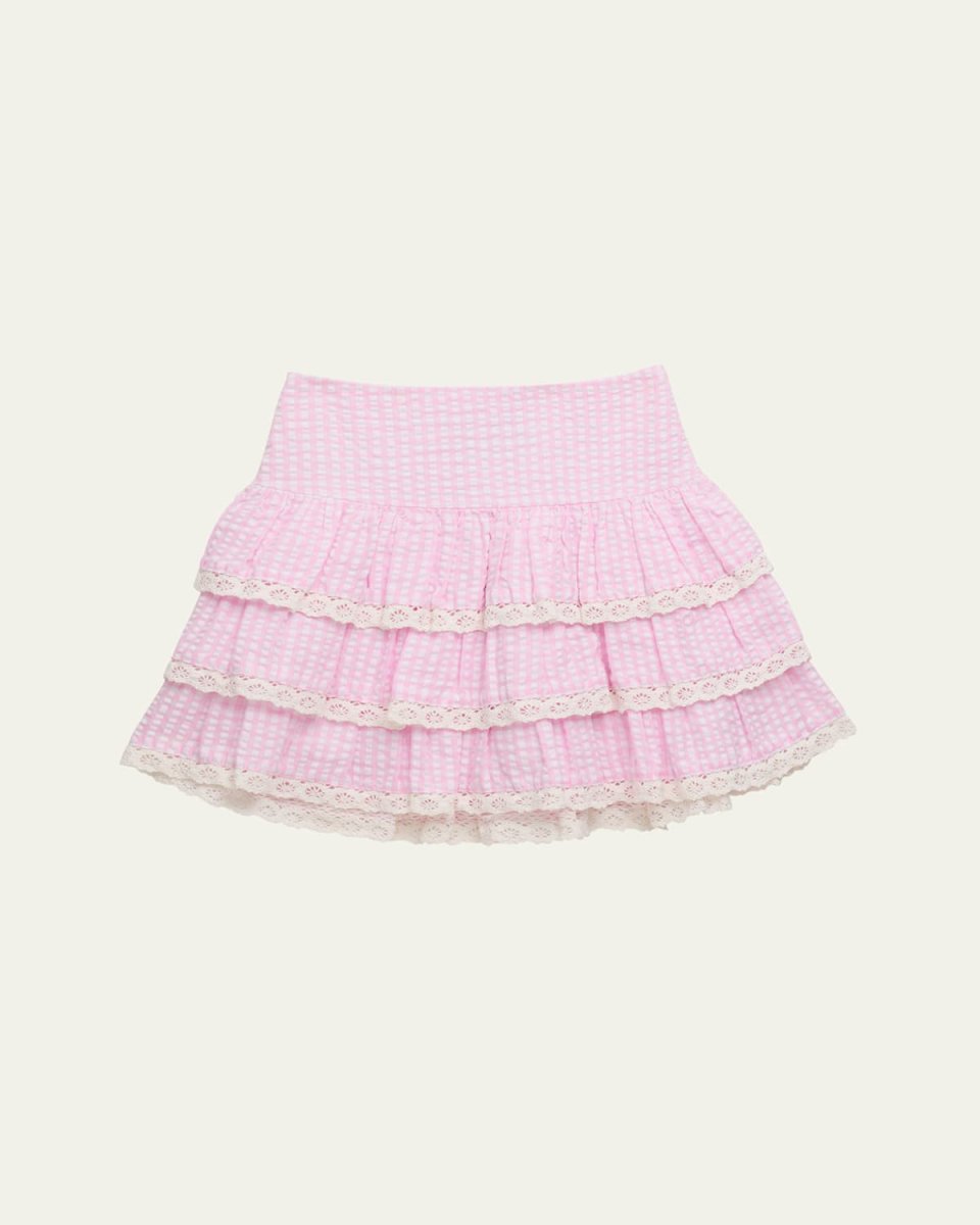 Girl's Melody Lace Ruffle Skirt, Size S-
